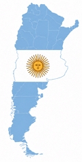 Mapa de Argentina para cobertura de ADN